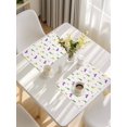 thumbnail image 5 of Spring Easter Placemats Set of 4, Yellow Green Purple Bunny Botanical Placemats for Dining Table, Place Mats for Kitchen Tabletop, Waterproof Wipeable Dining Table Mats Set, 5 of 9