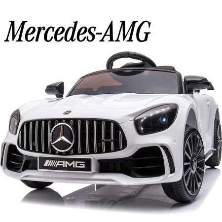 SUGIFT 12V Mercedes AMG GT Ride on Car Licensed Benz Kids Electric Car with Remote Control  White