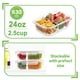 thumbnail image 2 of Recipientes de vidrio para preparación de comidas HOMBERKING 630 ml, 2 compartimentos x10, 2 of 7
