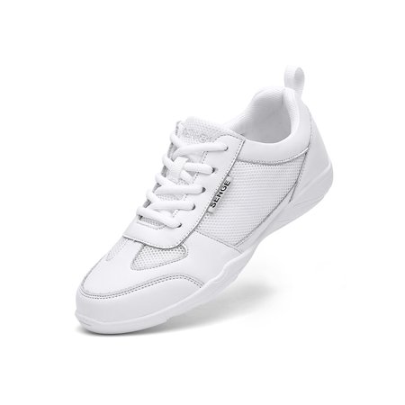 

Gomelly Youth Cheer Shoes Competition Dance Sneakers Lightweight Cheerleading Shoe Anti-Slip Girls Women White 2Y