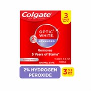 Colgate Optic White Advanced Toothpaste Pack with Hydrogen Peroxide in Sparkling White 3 ct / 3.2 oz