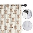 thumbnail image 4 of Blackout Kids Curtains,Beige Highland Cow Pattern Childrens Insulated Curtains Set Of 2,Bedroom Essentials,Toddler Room Decor 52"x63", 4 of 5