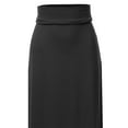 thumbnail image 4 of A2Y Women's Basic Foldable High Waist Floor Length Maxi Skirts Black L, 4 of 5