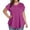 Hot Pink, variant on Patlollav Womens Plus Size Causal V-Neck Solid Printing Blouse Short Sleeve T-Shirt Summer Tops