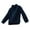 Dark Blue, variant on Zip up Fleece Jacket Girls with Pocket Long Sleeve Solid Color Solid Color Fall Casual Coat Outwear Pink 7 Years