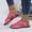 Hot Pink, variant on Women's Cute Flat Sandals V Cut Open Toe Elastic Ankle Strap TPR Outsole Solid Color Plus Size Summer Hot Pink 36