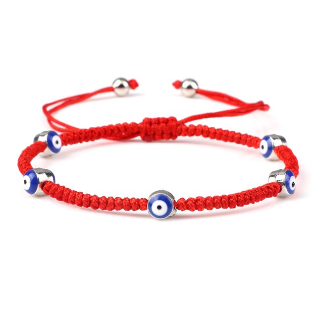 Nuevo Evil Eye Pulsera trenzada Lucky Red Black Color hilo pareja cadena hecha a mano oración brazaletes Pulsera joyería regalo para amigo Deng Xun unisex