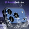 thumbnail image 5 of Camera Lens Protector Compatible with iPhone 17 Pro Max Camera Lens Protector Strong Adsorption Not Easy to Break Metal Tempered Glass Rear Camera Screen Cover,Dark Blue, 5 of 8