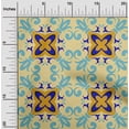 thumbnail image 2 of oneOone Georgette Viscose Beige Fabric Asian Block Floral Sewing Material Print Fabric By The Yard 42 Inch Wide, 2 of 4