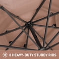 thumbnail image 4 of Ainfox  Patio Umbrella with Base 10ft 3 Tiers Outdoor Umbrella Brown, 4 of 5