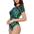 thumbnail image 2 of The Xecao Play Game Women's Crew Neck Body Suit, a short-sleeved bodysuit and basic swimsuit, both comfort and style for dating and daily life, 2 of 9