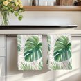 thumbnail image 7 of Green Monstera Leaves Kitchen Towels Set of 3, Tropical Summer Botanical Absorbent Dish Towels for Kitchen, Microfiber Hand Towel, Quick Drying Tea Towel for Cleaning Decorative Dishcloths, 7 of 7