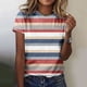 thumbnail image 2 of Blusa de manga corta con estampado de cuello redondo informal para mujer a la moda, Tops de verano Fridja ghk4860, 2 of 5