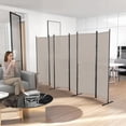 thumbnail image 2 of HOMCOM 6 Panel Room Divider, Folding Privacy Screen, Beige, 2 of 10