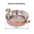 thumbnail image 6 of Hammered Copper Food Safe  Egg Omelet Pan Sahan, Copper Round Chef Pan, Traditional Handcrafted Copper Pan, 8.7 Inches (22 cm), 6 of 11