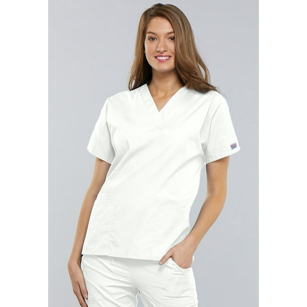 Cherokee Cherokee Workwear Scrubs Top for Women VNeck Plus Size 4700