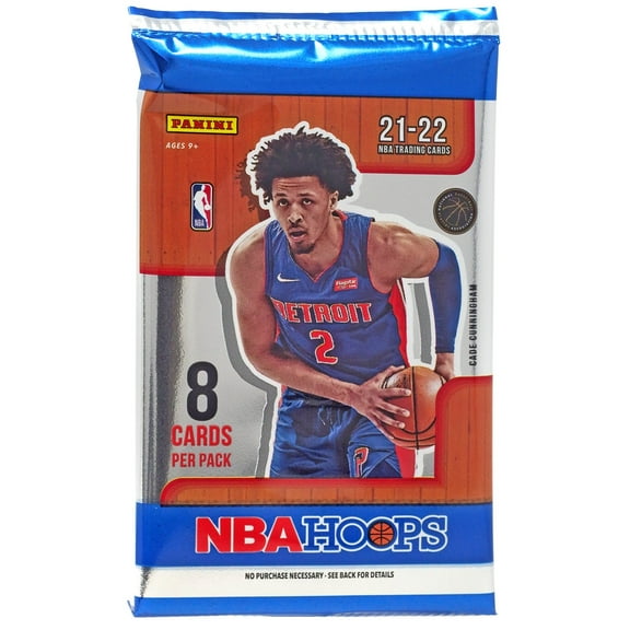 NBA Panini 2021-22 Hoops Basketball Trading Card RETAIL Pack (8 Cards)