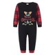 thumbnail image 2 of Conjunto de pijamas navideños familiares a juego: camisetas con estampado de astas y pantalones a cuadros. Pijamas de vacaciones para dormir., 2 of 10