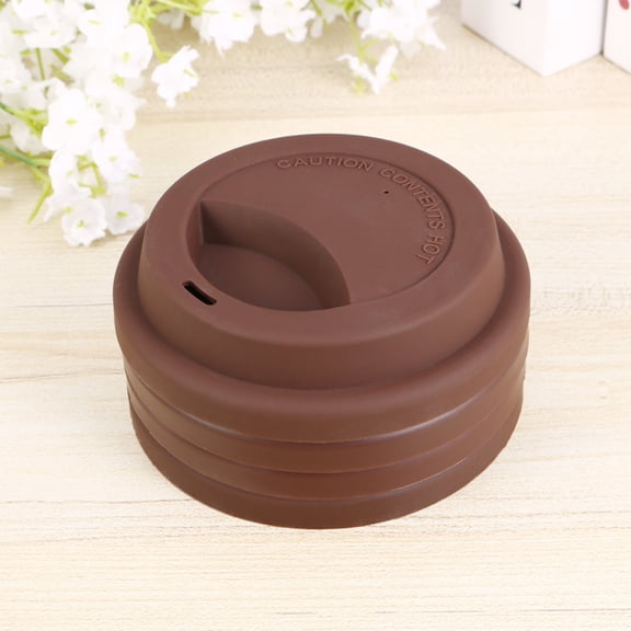 OUNONA 4pcs Silicone Coffee Mug Lids Reusable Travel Cup Covers for Coffee Cups