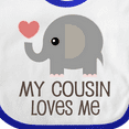 thumbnail image 4 of Inktastic My Cousin Loves Me Boys or Girls Baby Bib, 4 of 4