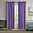 thumbnail image 1 of Juego de 2 cortinas de seda sintética MR2 color lila con bolsillo para varilla, dos paneles semitransparentes sólidos de 55" de ancho x 63" de largo cada uno, 1 of 3