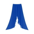 thumbnail image 4 of Miutii Women High Low Flowy Asymmetrical Sheer Chiffon Lyrical Ballet Dance Skirt Performance Costume Royal Blue One Size, 4 of 8