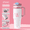 Pink, variant on FTCBJJA 40oz Vacuum-Insulated Ceramic Lined Tumbler with 3-in-1 Leak-Proof Lid, Blue Travel Mug with handle and Leak-Resistant Straw Lid