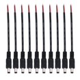 thumbnail image 1 of 10 PCS 5.5x2.1mm Male Power Connector Plug Cable Jack Adapter for CCTV Camera (Black), 1 of 2