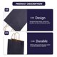 thumbnail image 4 of Handle Paper Bag Bakery Food Packaging Kraft Paper Dark Blue Oilproof Waterproof 10Pcs, 4 of 5