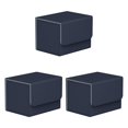 thumbnail image 4 of Caja de almacenamiento de tarjetas comerciales Vogacara organizador de tapa 3piezas Azul oscuro, 4 of 6