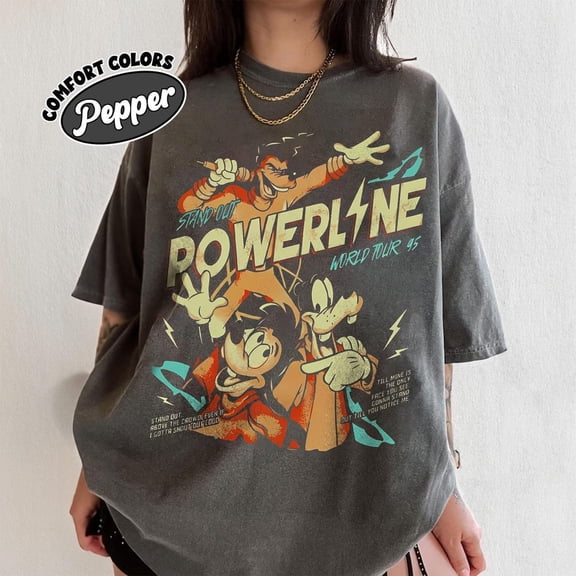 Vintage A Goofy Movie Powerline Stand Out World Tour Comfort Colors T- Shirt, Magic Kingdom WDW Birthday 2026 Gift