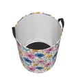 thumbnail image 5 of Uemuo Rose Flowers Pattern Circular Laundry Hamper Basket with handles,Collapsible laundry basket,Large capacity laundry hamper,Laundry Organizer-Small, 5 of 8