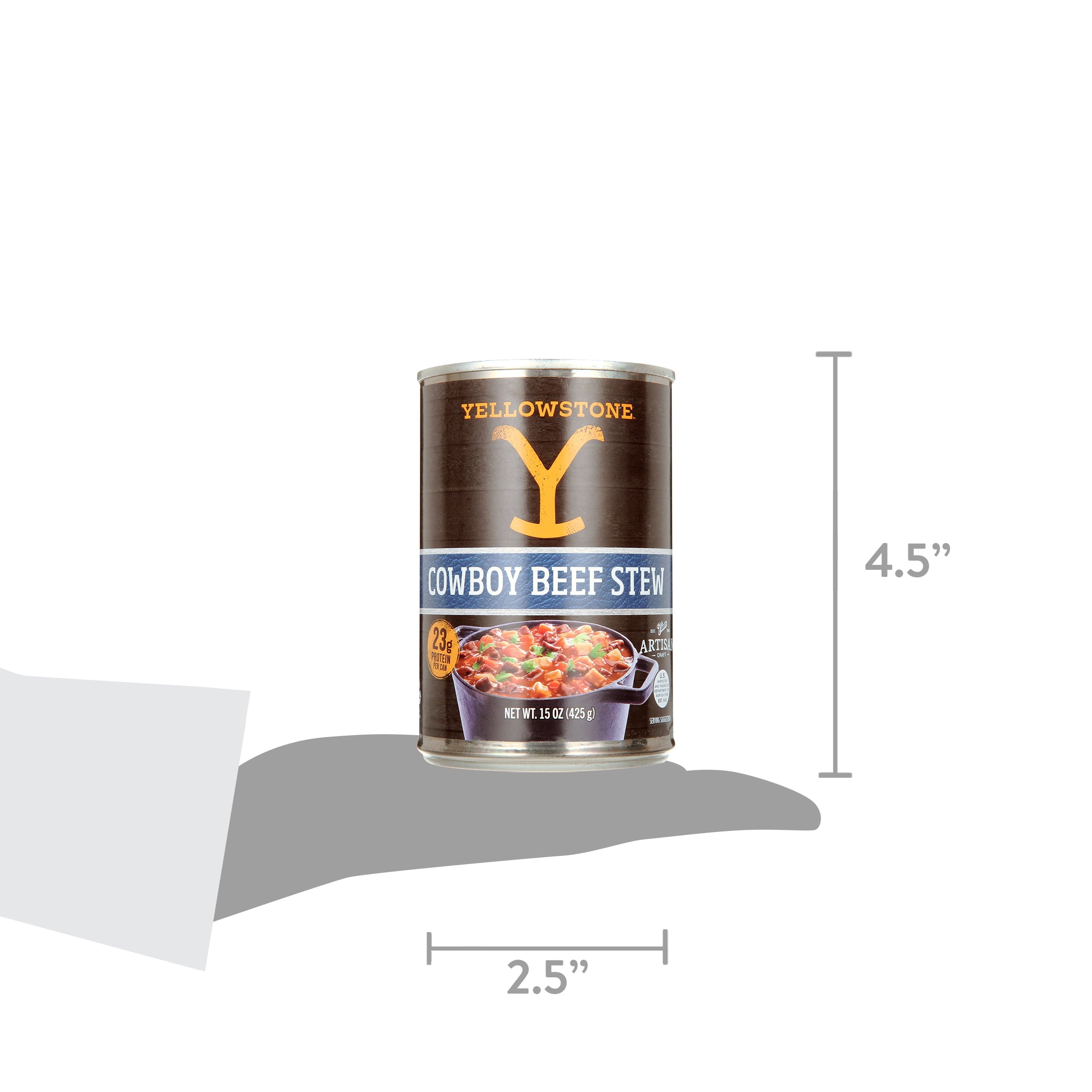 (6 pack) Yellowstone Beef Stew with Potatos & Carrots, 15 oz. Can, Shelf-Stable