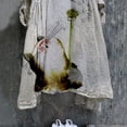 thumbnail image 4 of Vestido HUOGUO Vintage Floral Manga 3/4 para mujer, talla grande, 4 of 5