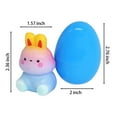 thumbnail image 4 of 2/1 Sets Prefilled Easter Theme Party Eggs with Toys Inside Basket Stuffers Egg Fillers Easter Egg Hunt Rabbit Classroom Prize Prefilled Easter Eggs with Rubber Toys, 4 of 8