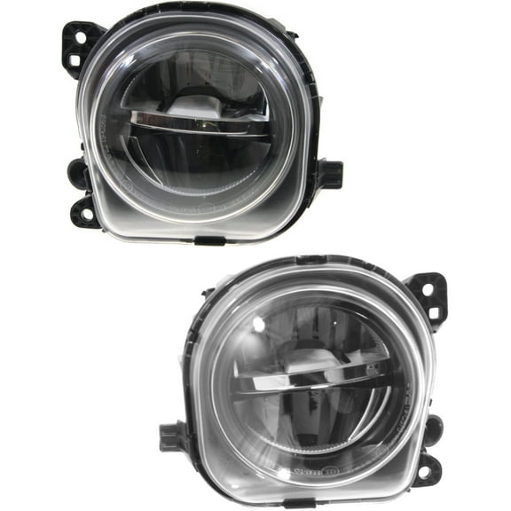 For BMW 550i/550i xDrive 2014 2015 2016 Fog Light Driver and Passenger Side | Pair | CAPA Certified | LED | Clear Lens | Screw-In Attachment | Plastic | BM2593152, BM2592152 | 63177311294, 6317731129