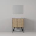 thumbnail image 5 of Lexora Home Lancy 30" Single Quartz Top Bathroom Vanity with Mirror in Rustic, 5 of 10
