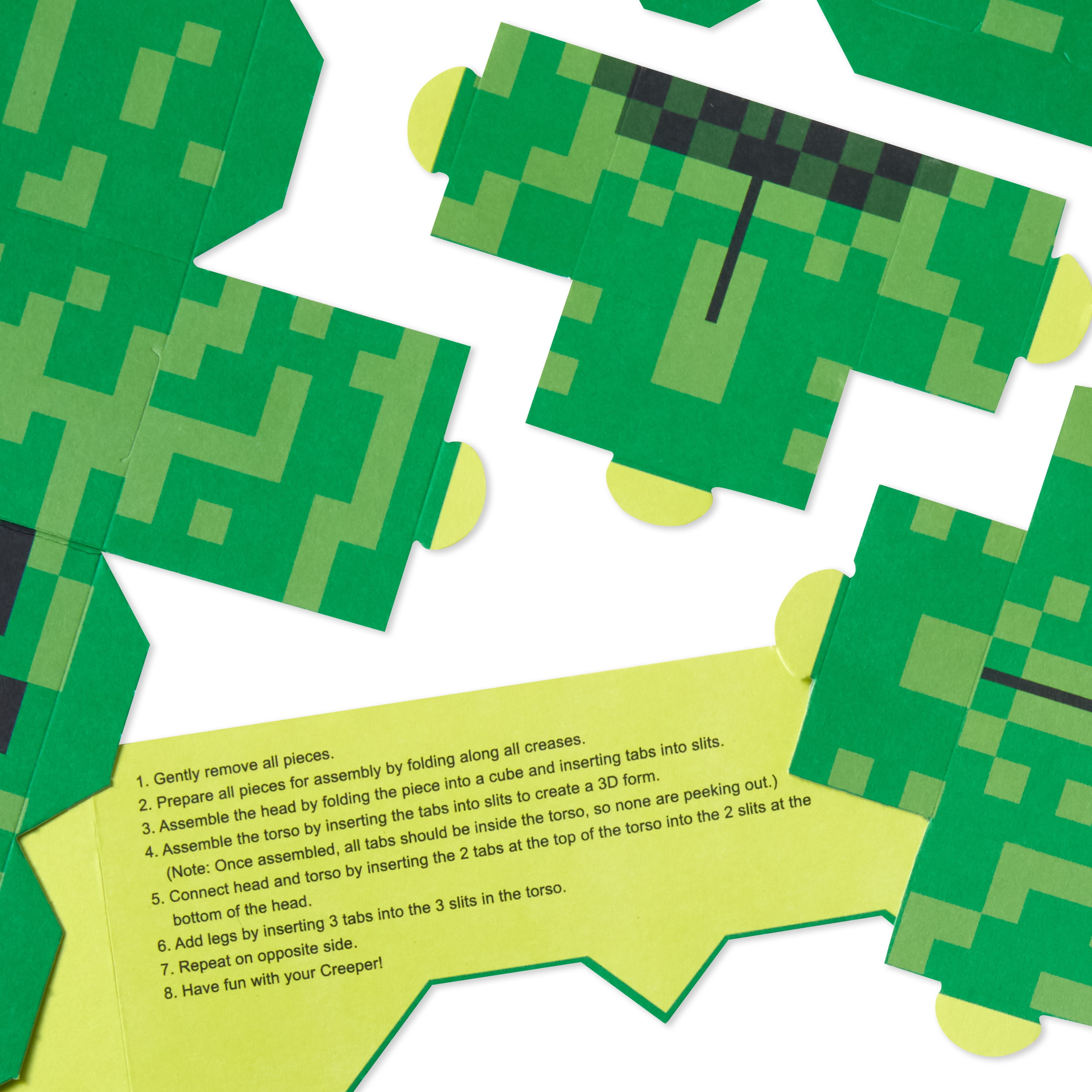 Hallmark Minecraft Birthday Card for Kids (Build Your Own Creeper)
