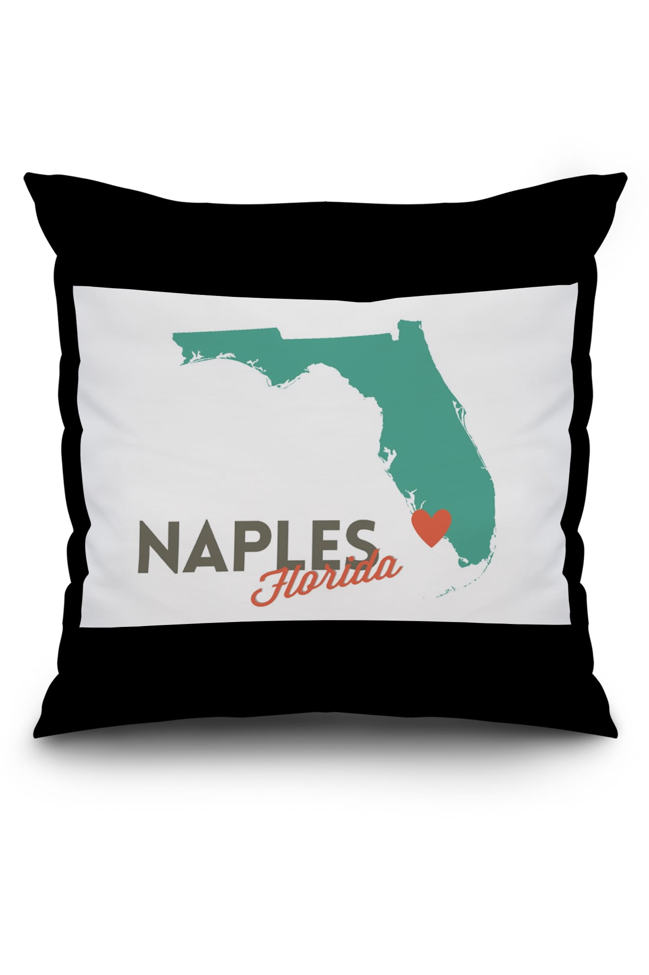 Naples, Florida - State Outline & Heart - Lantern Press Artwork (20x20 ...