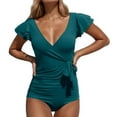 thumbnail image 1 of Women's Sexy Solid Color Plus Size Bikini Swimsuit Perfect For Beach, 1 of 4