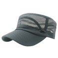 thumbnail image 2 of Eoperou Peaked Hat Solid Color Breathable Lightweight Hollow Out Flap Top Men Caps Outdoor Hat, 2 of 8