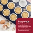 thumbnail image 4 of Zyliss Non-Stick Muffin Tin, 12 Hole Carbon Steel Dark Blue Cake Pan, Dishwasher Safe, 4 of 7