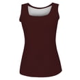 thumbnail image 4 of Bovemsi Women's Tanks & Camis Spring And Summer Square Neck Solid Color Stripe Waist Slimming Sleeveless Vest Suspender Camisoles for Under Clothes, 4 of 5