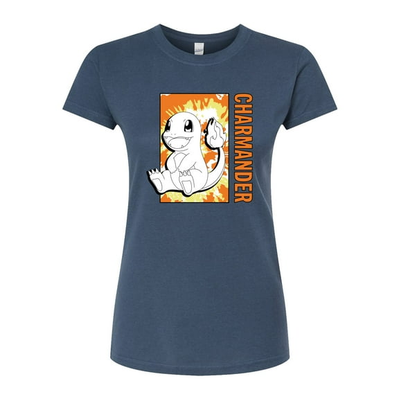 Pokémon - Tie Dye Charmander - Juniors Fitted Graphic T-Shirt