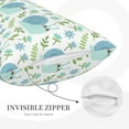 Blue Green Snail Leaves Toddler Pillowcases 14" x 20" Kids