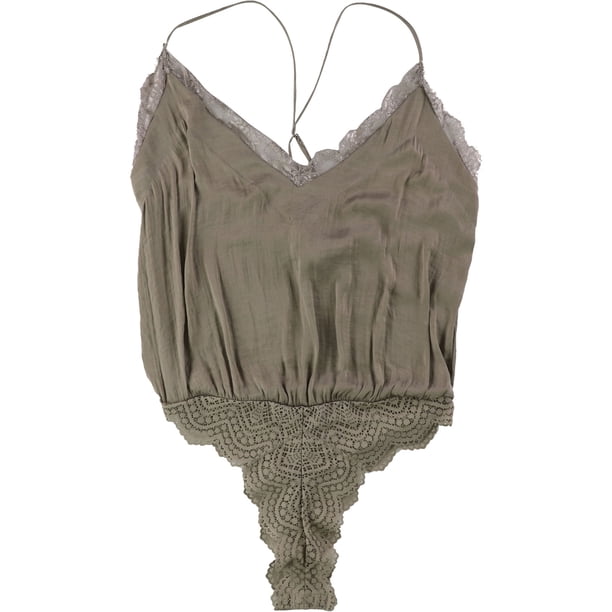 Mono tipo tanga para mujer de Free People, gris, pequeño
