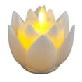 thumbnail image 2 of LED Lotus Buddhist Lamp LED Tea Lights Candle Flickering for Window Mantle white, 2 of 8
