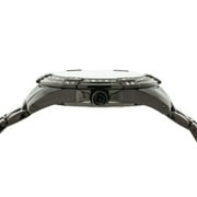 Elgin Mens Analog Quartz Watch, Gun Metal Band and Case, Round Black Dial, Crystal Accents, and Matching Bracelet