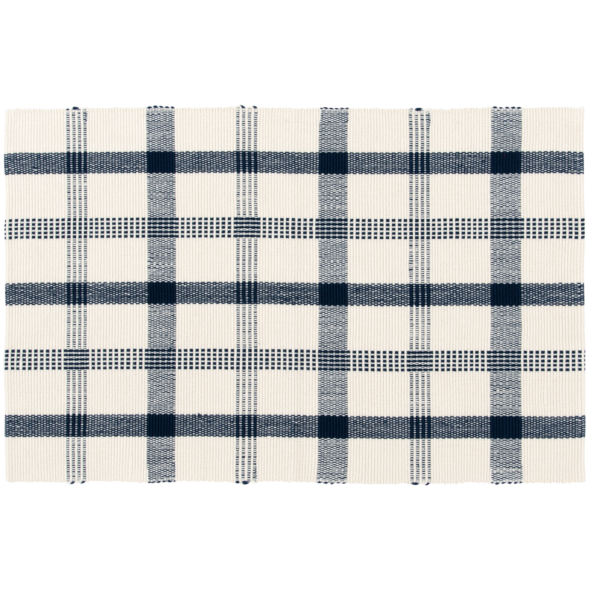 Mainstays Blue Plaid Outdoor Layering Rug, 24"x36"