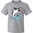 thumbnail image 3 of Inktastic Great White Shark Jumping Youth T-Shirt, 3 of 5